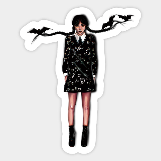 Wednesday Friday Addams Sticker by xsaxsandra